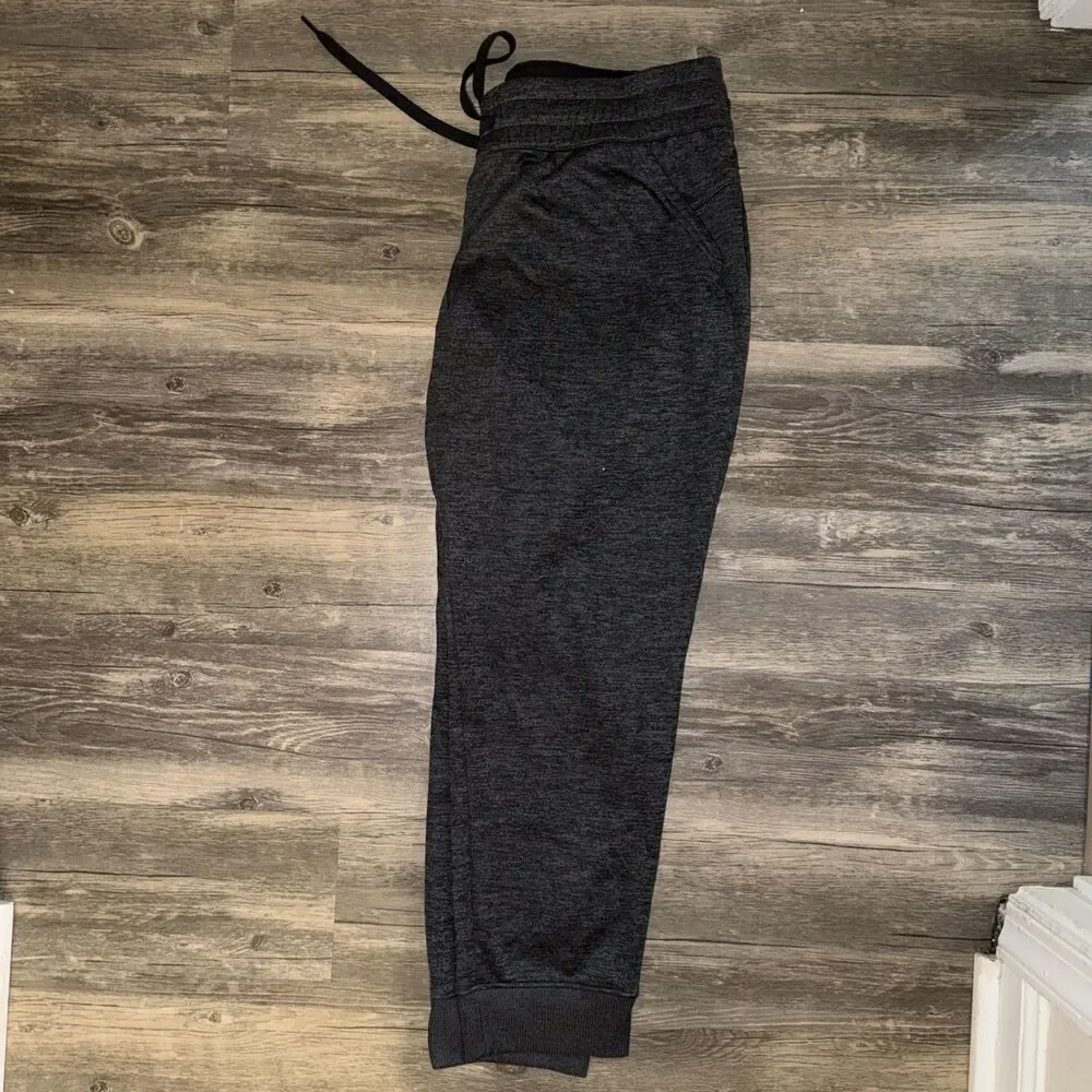 Adidas Jogger Pants L Gray Tapered Pull On Drawstring Pockets‎